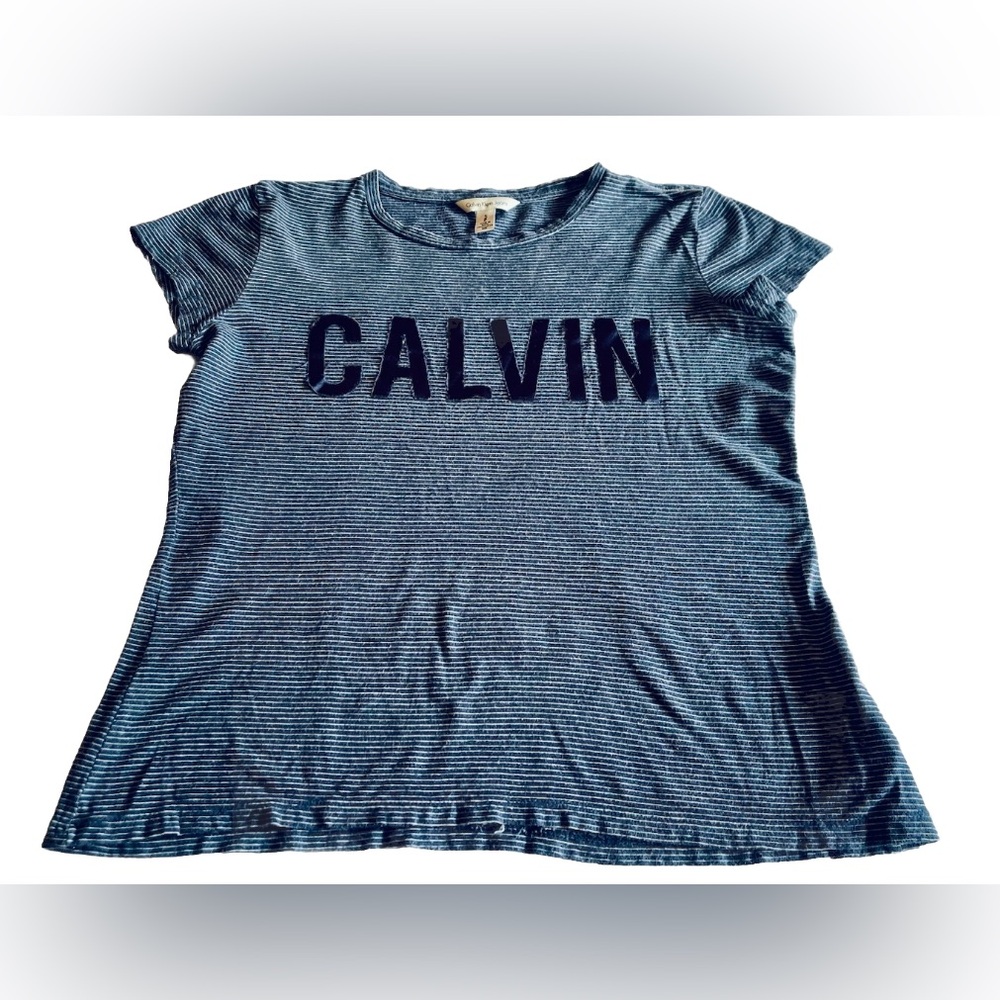 Calvin Klein Striped Blue T-Shirt